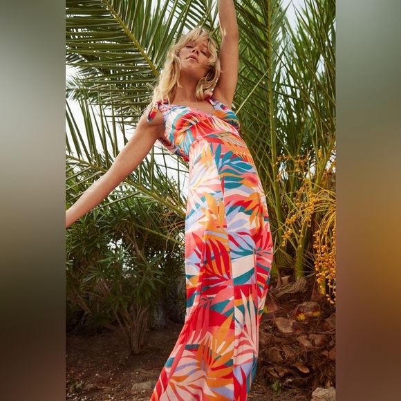 Molly Bracken Roma Palm Dress XS - Picture 2 of 6